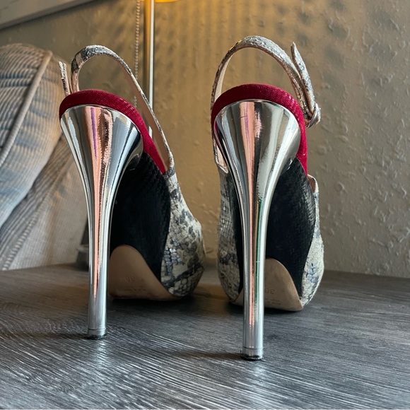 Enrico Cuini Slingback Snake Platforms - Picture 2 of 16
